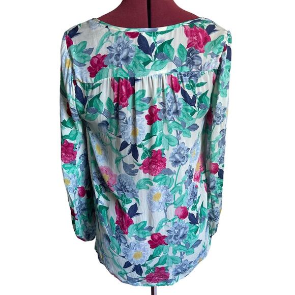 Joie Women’s Size XS 100% Silk Peony Floral‎ Blouse - Picture 4 of 7